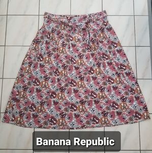 Banana Republic Flared Midi Skirt